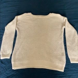 Knit warm sweater cream/white size Small